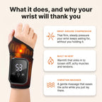 Wristora Heated Wrist Massager - Warming & Vibrating Wrist Brace