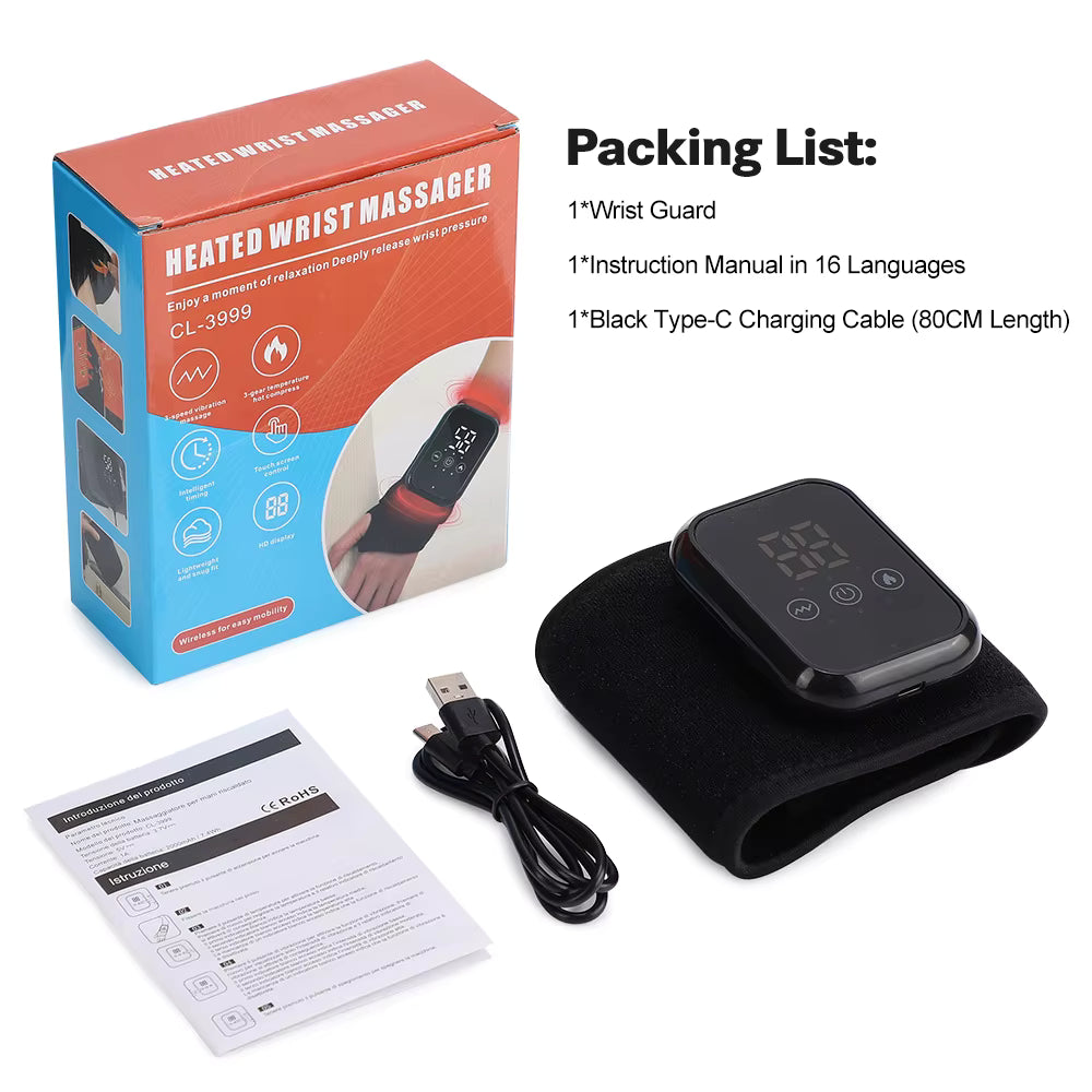 Wristora Heated Wrist Massager - Warming & Vibrating Wrist Brace
